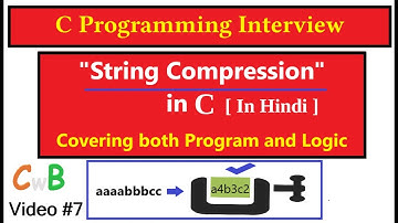 How to compress a String in C  |  C Programming in Hindi
