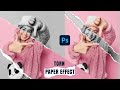 Torn paper effect in just a few steps | Photoshop tutorial