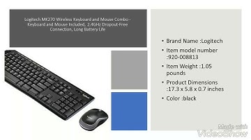 Logitech MK270 Wireless Keyboard and Mouse Combo - Keyboard and Mouse Included