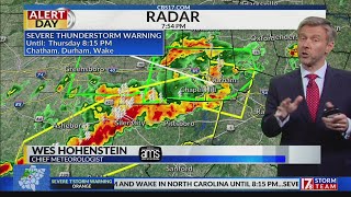 60 mph winds possible as severe thunderstorms sweep through Durham, central NC