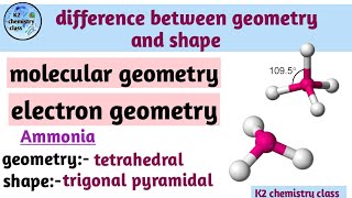 difference between molecular geometry and electron geometry /difference beween geometry and shape.