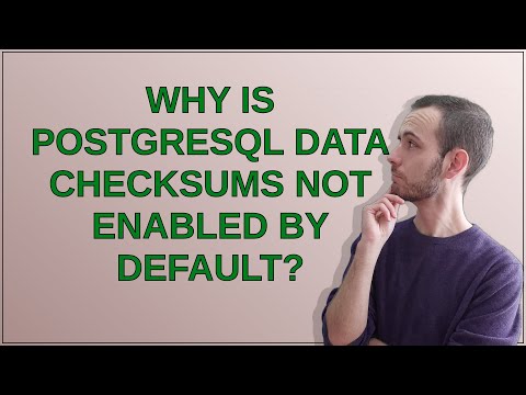 Dba: Why is PostgreSQL data checksums not enabled by default?