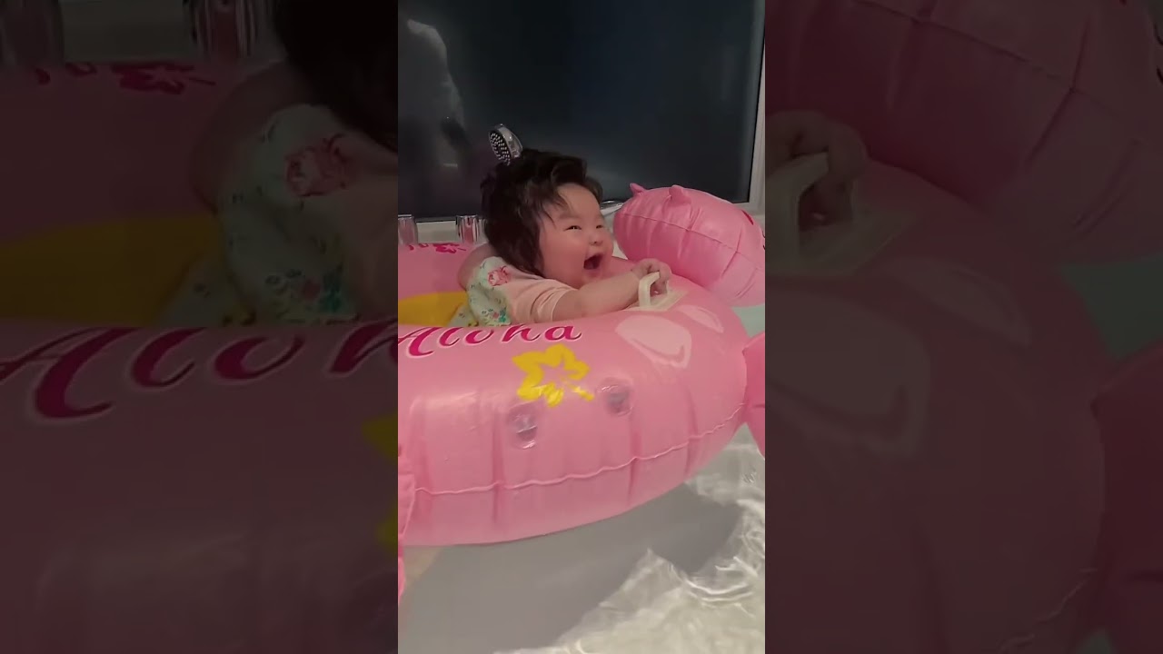4갤아가 스파펜션 물놀이는 즐거워#shorts #baby #육아 #삼척다인펜션 #하마튜브