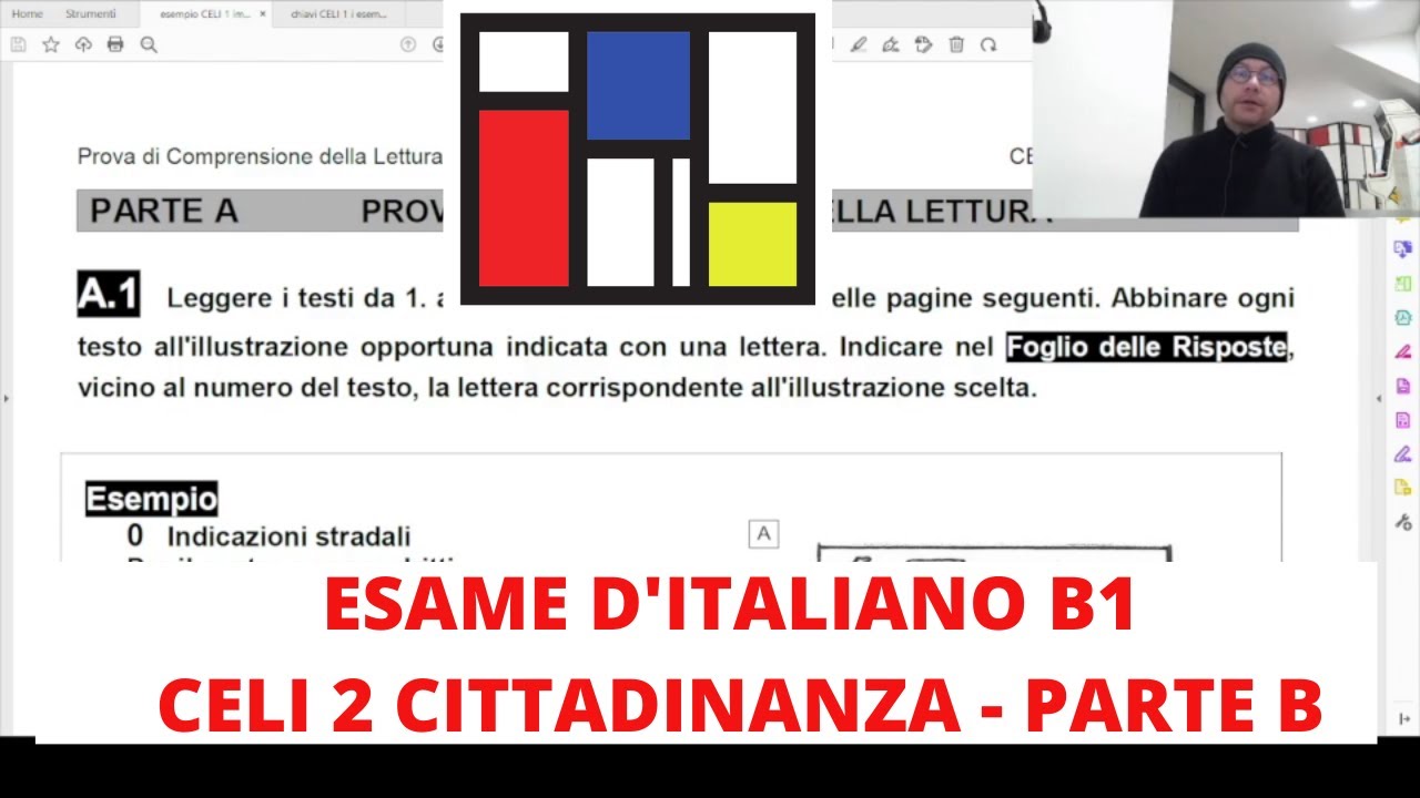 Esame di italiano CELI 2 B1 Cittadinanza (scrivere, prova B) YouTube