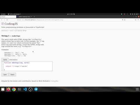String 1 makeTags Javascript solution