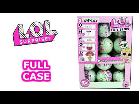 LOL Surprise Lil Sisters Series 2 Blind Box Full Case Unboxing Opening 5 Layers of Surprise