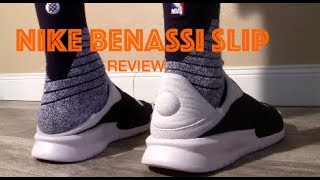 nike benassi slip shoe review