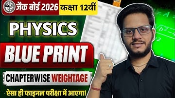 class 12 physics blue print 2026 | jac board class 12 Physics blueprint 2026 | class 12 Physics