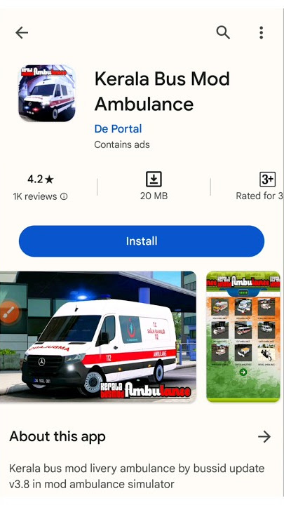 kerala bus mod ambulance  bussid #sorts #bussim