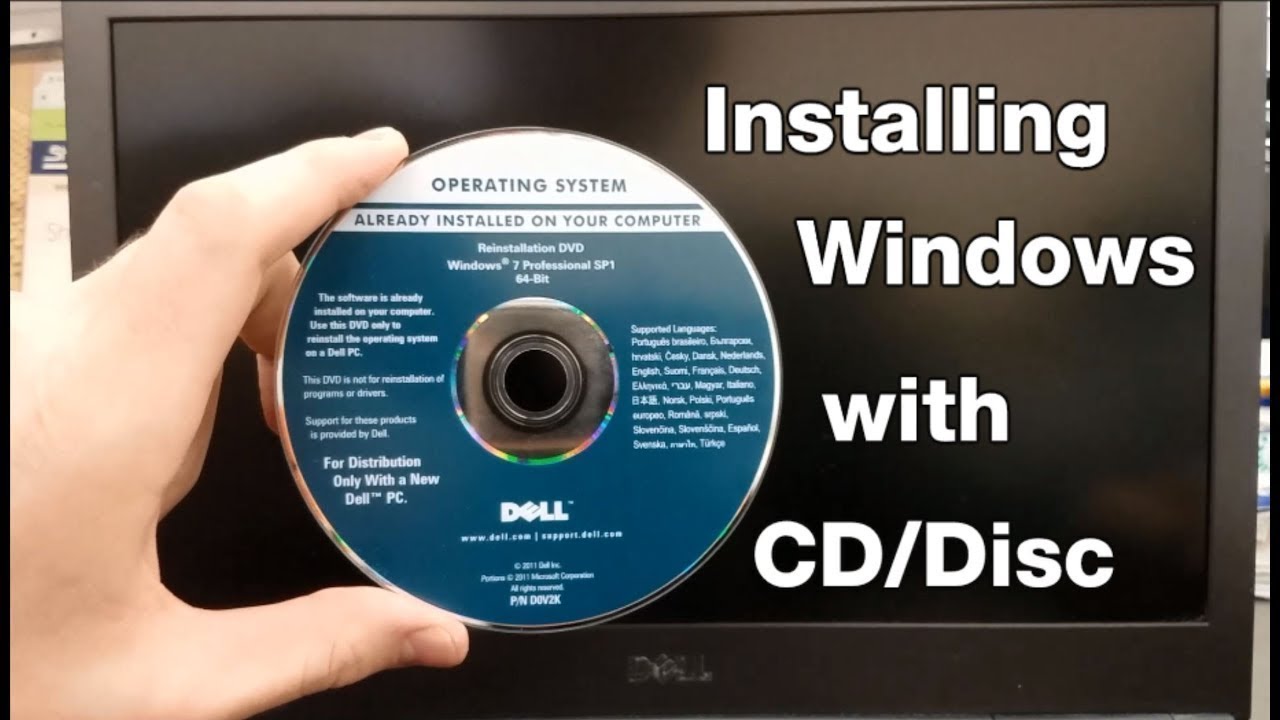 microsoft windows 7 professional install disc