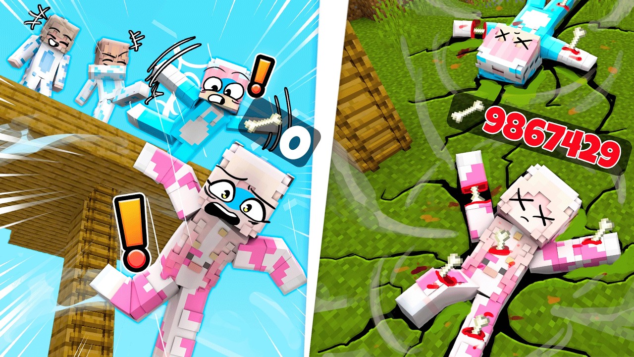 MOMON & ATUN PATAHKAN SEMUA TULANG di MINECRAFT ft @BANGJBLOX