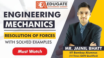 GATE | Resolution of Forces in Engineering Mechanics | by Jainil Sir