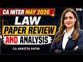 CA Inter May 2026 Law Paper Review and Analysis by CA Ankitta Patni | SPC