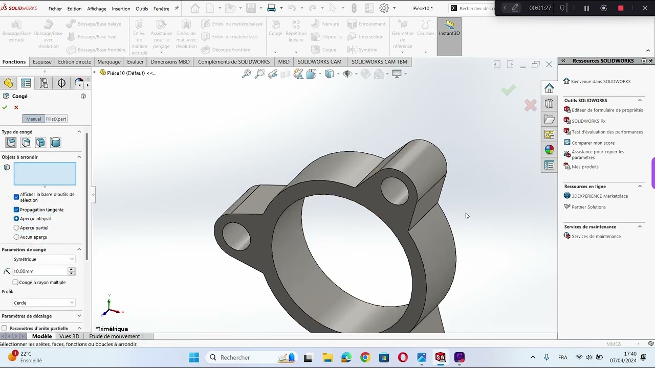 SOLIDWORKS Tutorial -Model Mania 2014    PHASE 1