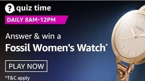 Amazon Quiz Answers Today | Win Fossil Women’s Watch | Quiz Today | Vikas Kohli | 22 December 2020