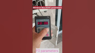 Monarch Nice 3000 F0 parameters #lift #elevator #control #machine #parameter