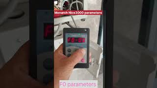 Monarch Nice 3000 F0 parameters #lift #elevator #control #machine #parameter