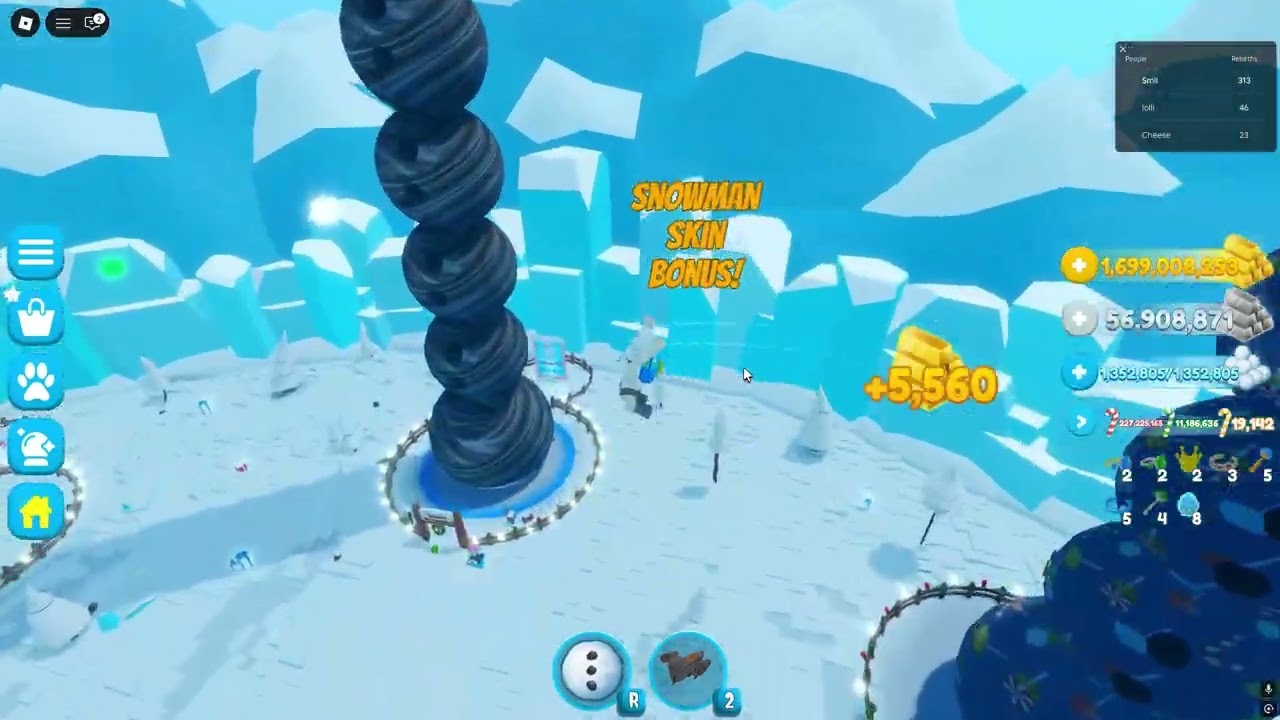 Christmas with Snowman simulator roblox #roblox #snowmansimulator #christmas 