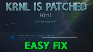 How to fix KRNL is Currently Patched! Roblox Auto Updates