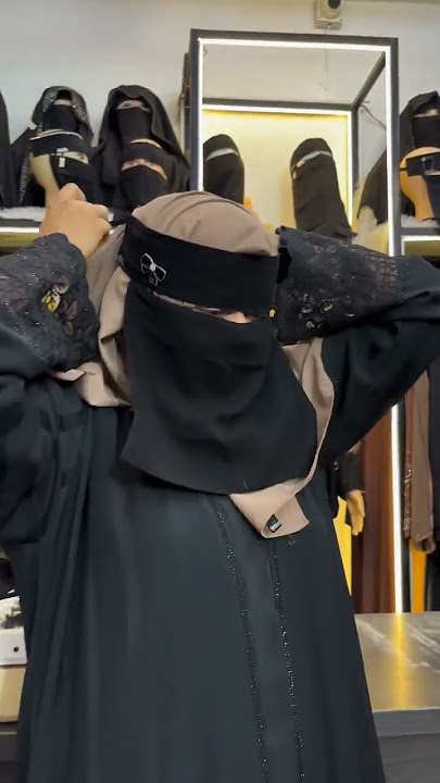 Modest Mart  Black Bow Charm Saudi Niqab - 9x12 - #hijab #niqab #abaya #surat