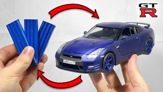CREATION OF A Nissan GTR 35 FROM PLASTICINE STEP BY STEP 5 months of work in 20 minutes