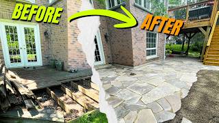 Watch This Random Flagstone Patio Come Together | Full Timelapse