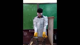 Steps in welding straight bead in flat position