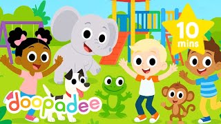 Monkey See, Monkey Do + More! | 10 Minutes | Kids Music | Doopadee