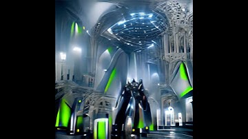 "futuristic alien cathedral vfx unreal engine" - CLIP+VQGAN (Text-to-Image) #pollinations #generativ