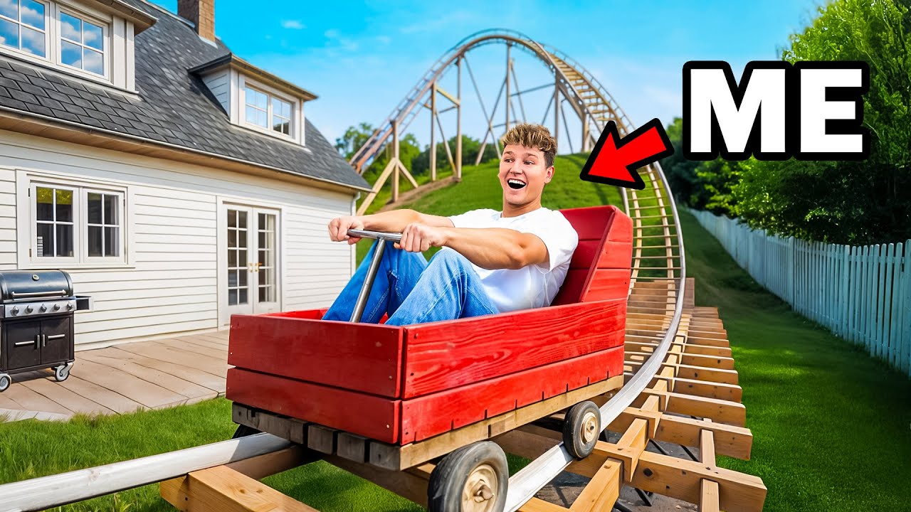I Built a Rollercoaster in My Backyard! - YouTube
