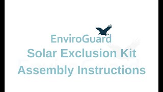 Solar Proofing Mesh Instillation Instructions