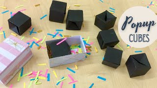 Pop up cubes in a box diy | Jumping cubes | Surprise cubes screenshot 4