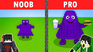 NOOB VS PRO: GRIMACE BUILD CHALLENGE | Minecraft(Tagalog)