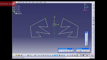 CATIA v5 | DASSAULT SYSTEMES | Walkthrough Part - 24 | MIRROR SKETCH