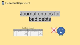 Journal entries for bad debts (How to record bad debts in accounting)