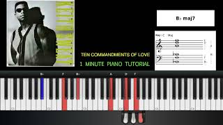 Keith Sweat "10 Commandments Of Love" 1 Minute Piano Tutorial