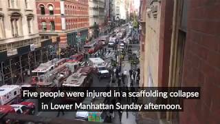 One Rescued from Scaffolding Collapse in Lower Manhattan