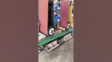 Metal surface polishing machine using an automatic sanding belt #shorts