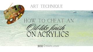Beginner Minimalist Abstract Landscape | TECHNIQUE for Final Finish | Make Acrylics Look Like Oil