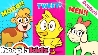 Tierstimmen für Kinder | Tierlaute lernen | Tiere klingen Lied | Animal Sounds | HooplaKidz Deutsch screenshot 4
