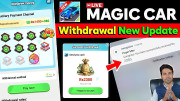 Magic Car Game Withdrawal Real or Fake | New Earning App 2025 | New Earning app Review Tutorial