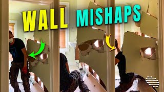 Guy Fall through the Wall from the Adjacent Room