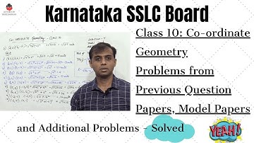 SSLC : Coordinate Geometry : Solved Problems from previous Question Papers | Class 10 Maths