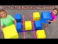 Fun With Pool Noodles and Tic Tac Toe Block Challenge Play!!!