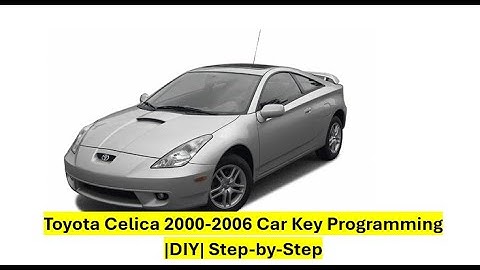 Toyota Celica 2000-2006 Car Key Programming |DIY| Step-by-Step