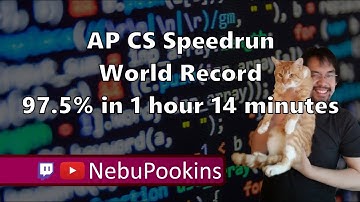AP CS Exam Speedrun World Record 97.5% in 1h14m