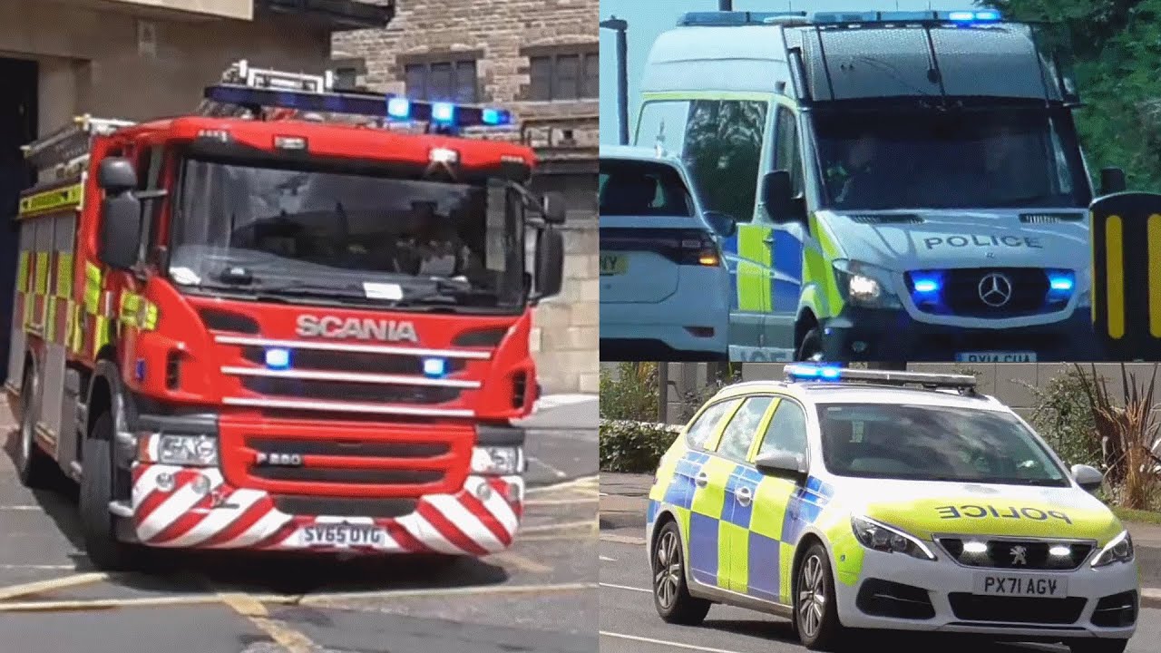 *CLASSIC TWO TONES* Tollcross Pump Turnout + Cumbria Police Riot Van ...