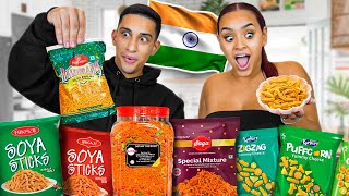 Trying INDIAN SNACKS for the FIRST TIME!