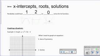 ALG: Quadratic Functions (u10 d1 notes)