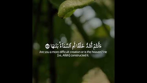 حالات واتس اب دينية // تلاوة من سورة النازعات // اسلام صبحي // مقاطع انستقرام دينية